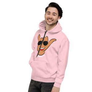 Braddah Shaka Pink Hoodie - Hawai'i Black