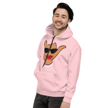 Load image into Gallery viewer, Wahine Shaka Pink Hoodie -Hawai&#39;i Back