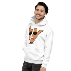 Braddah Shaka White Hoodie - Hawai'i Back