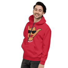Load image into Gallery viewer, Wahine Shaka Red Hoodie - Hawai&#39;i Back