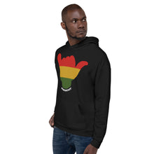 Load image into Gallery viewer, Rasta Shaka Black Hoodie - Hawai&#39;i Back
