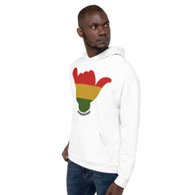 Load image into Gallery viewer, Rasta Shaka White Hoodie - Hawai&#39;i Back
