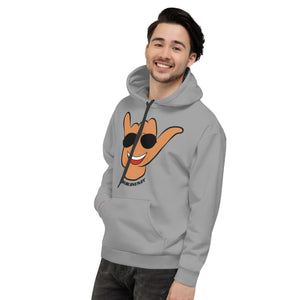 Braddah Shaka Grey Hoodie - Hawai'i Back
