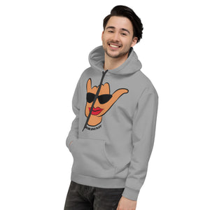 Wahine Shaka Grey Hoodie