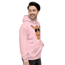 Load image into Gallery viewer, Braddah Shaka Pink Hoodie - Hawai&#39;i Black