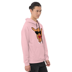Wahine Shaka Pink Hoodie