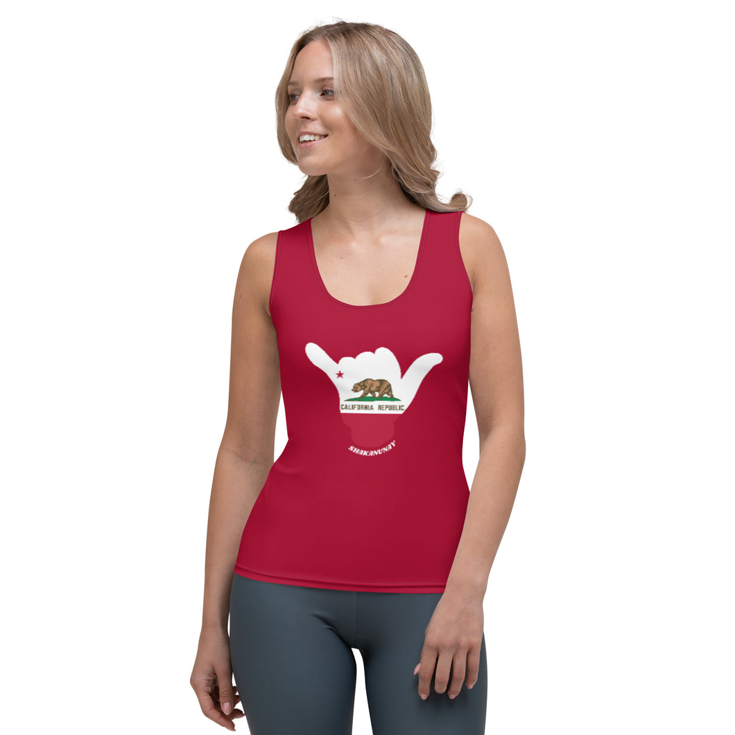 California Women's Tank Red
