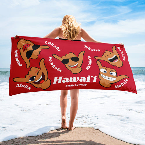 Hawai'i Values Towel - Red