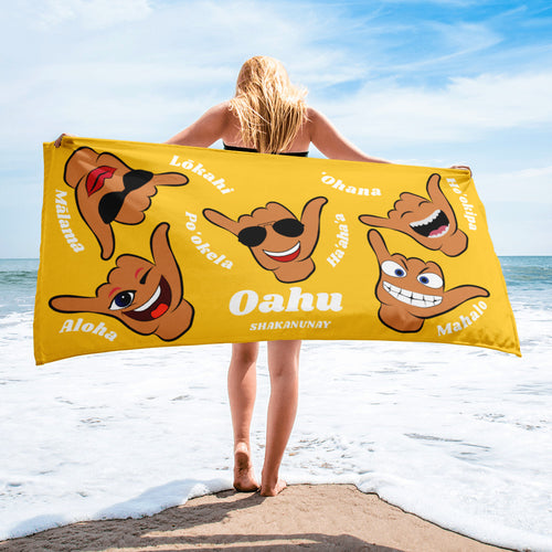 Oahu Values Towel - Yellow