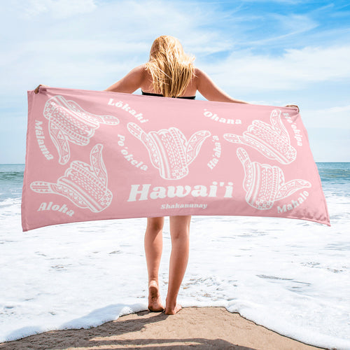 Hawai'i Tribal Pink Towel